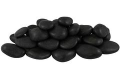 Schwarzer polierter Kieselstein 2 - 3 cm