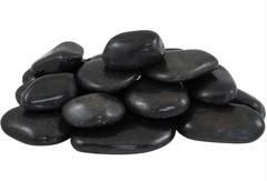 Hochglanzpolierter schwarzer Kieselstein 2-3cm